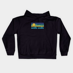 walla walla Washington Retro EST.1862 Kids Hoodie